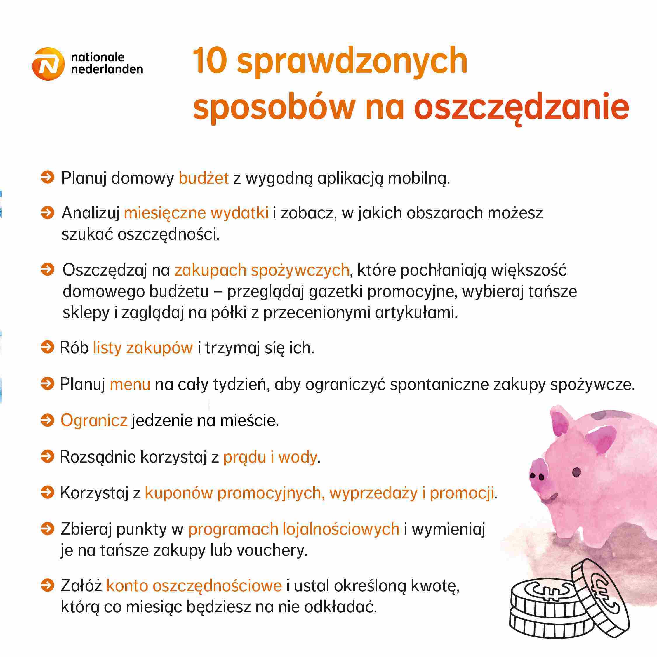 10 sposobów na oszczędzanie 