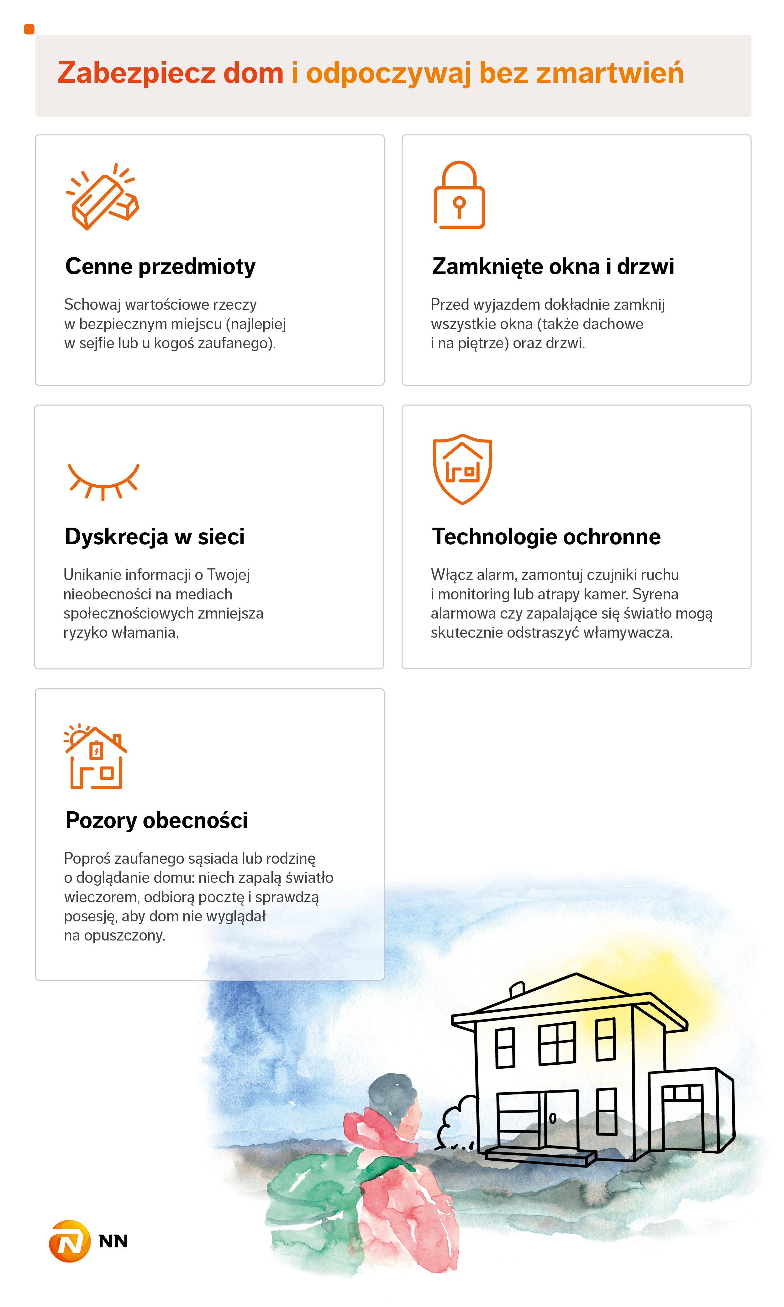 zabezpieczenie domu na czas urlopu